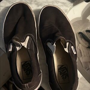 Vans Men's Black Slip-On Sneakers